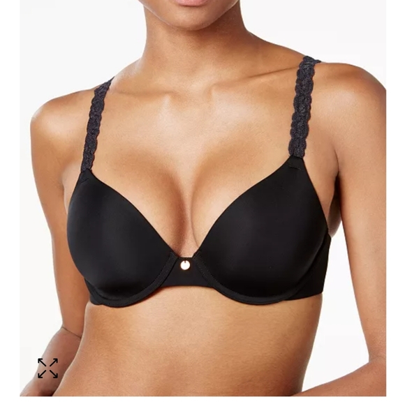 Natori Pure Luxe Custom Coverage Contour Underwire Bra 732080 Black 34DDD - Picture 8 of 8